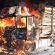 На Івано-Франківщині загорілася вантажівка, яка перевозила деревину (ФОТО)