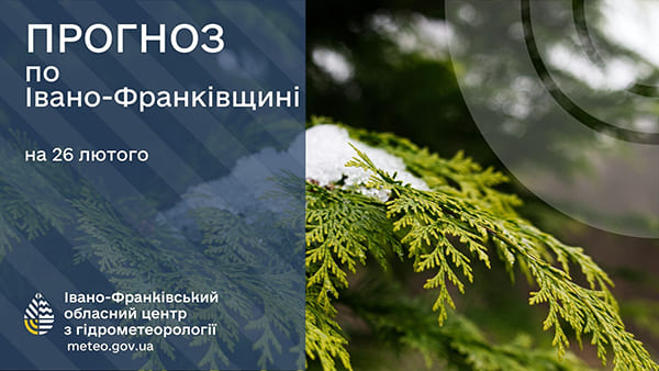 До 4° тепла: прогноз погоди у Франківську на 26 лютого